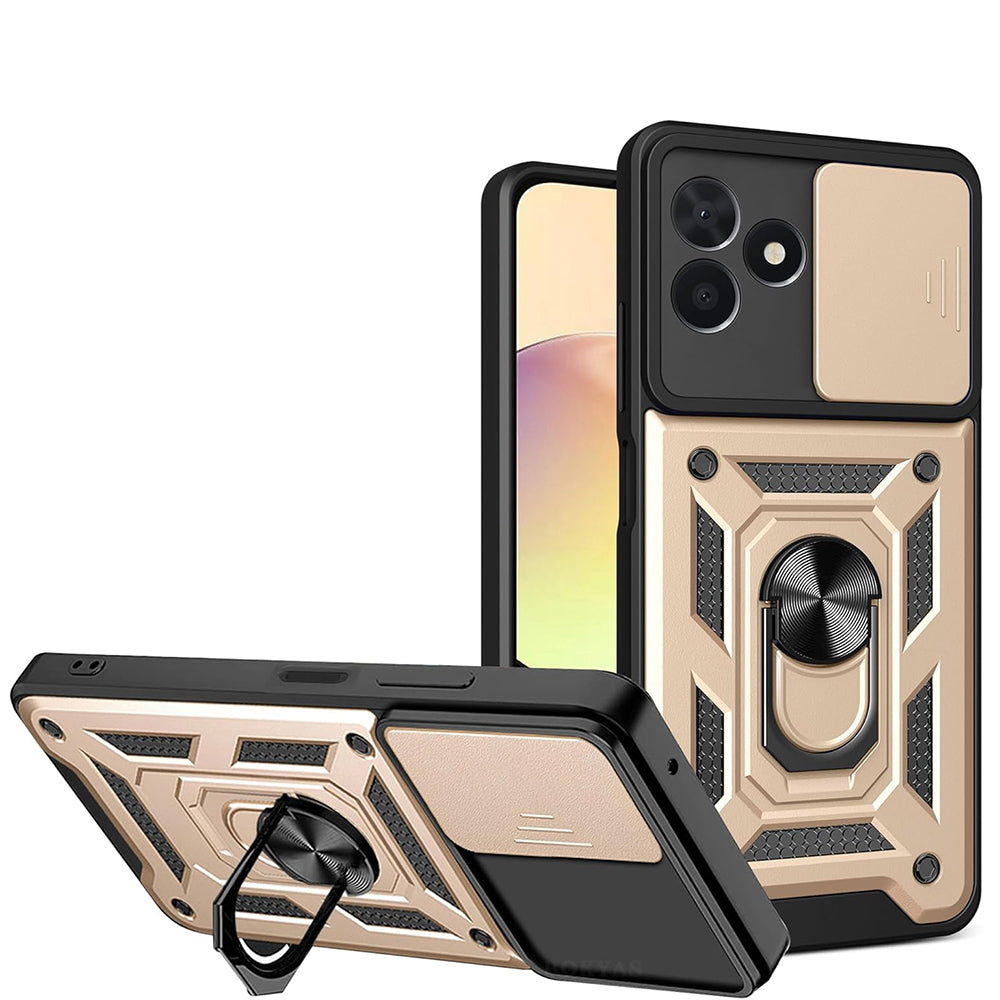 Fodral för Samsung Galaxy Z Flip8 F776, Techsuit, CamShield, Guldig