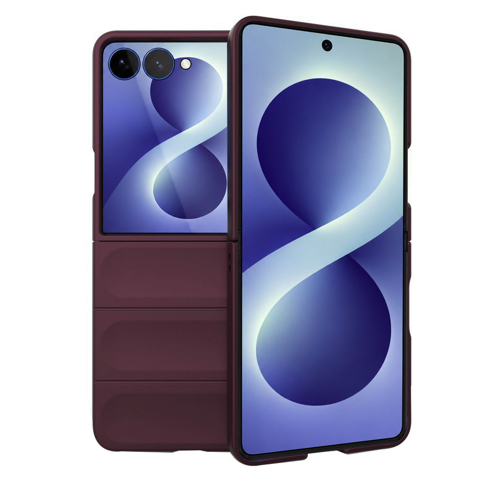 Fodral för Samsung Galaxy Z Flip8 F776, Techsuit, Magic Shield, Vinröd