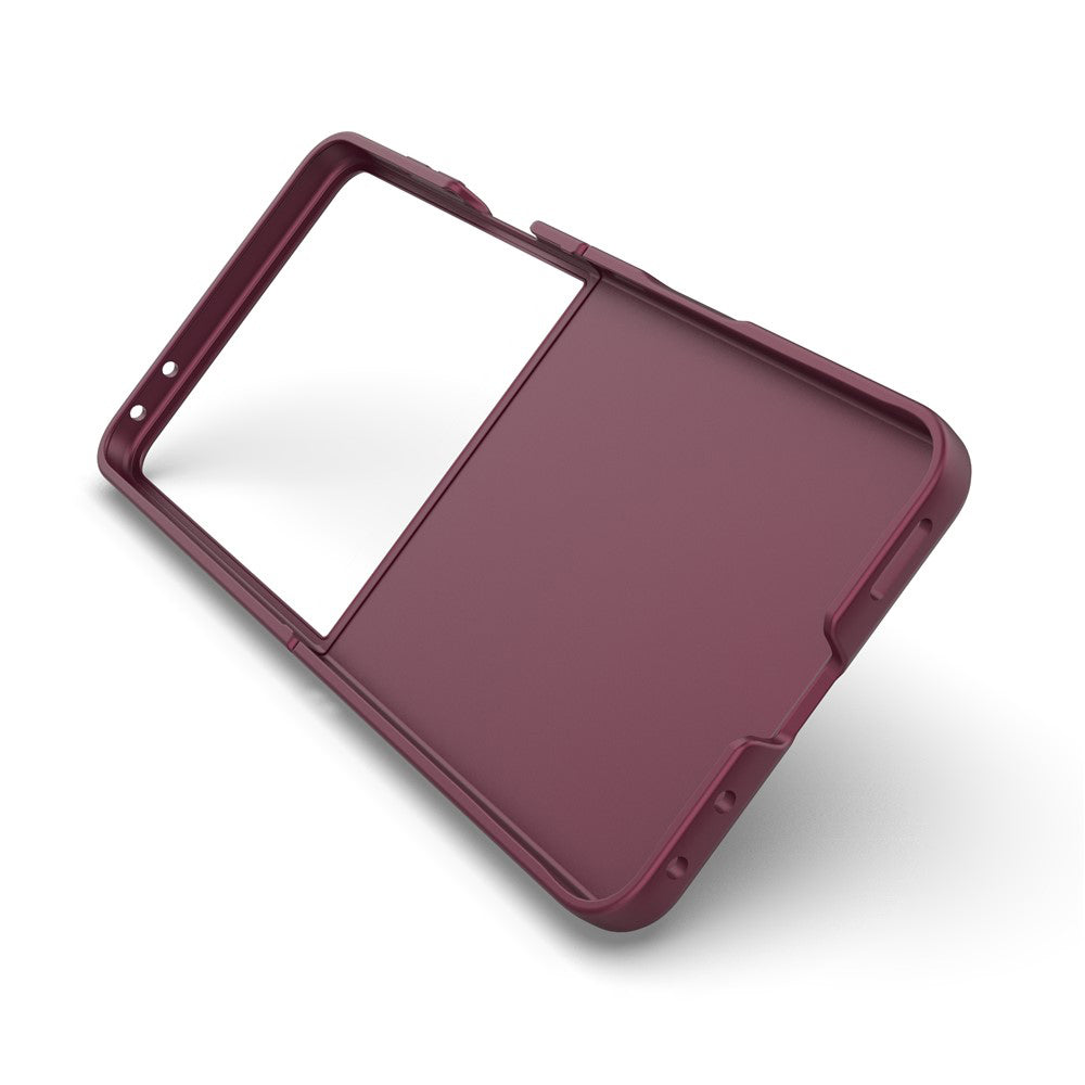 Fodral för Samsung Galaxy Z Flip8 F776, Techsuit, Magic Shield, Vinröd