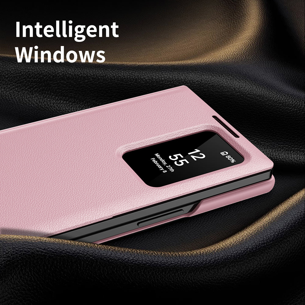 Fodral för Samsung Galaxy Z Fold3 5G F926, Techsuit, SmartView, Rosa