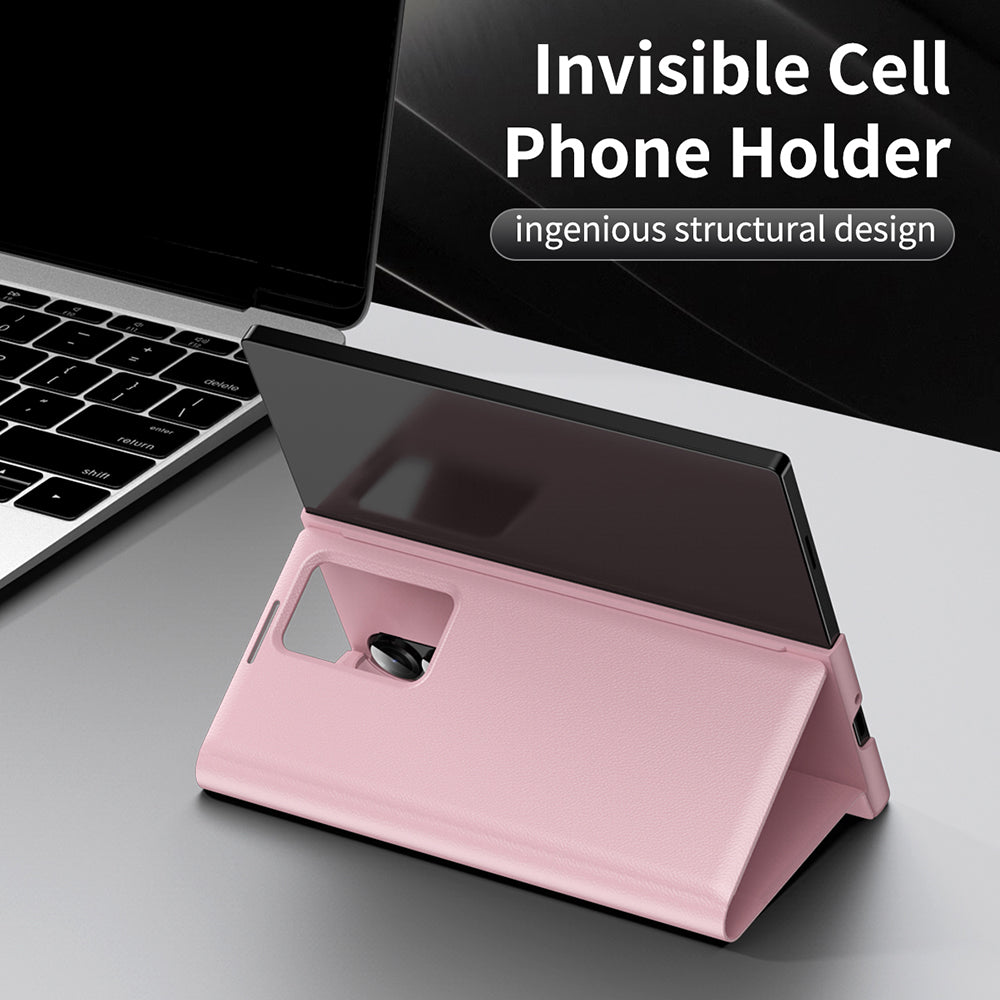 Fodral för Samsung Galaxy Z Fold3 5G F926, Techsuit, SmartView, Rosa