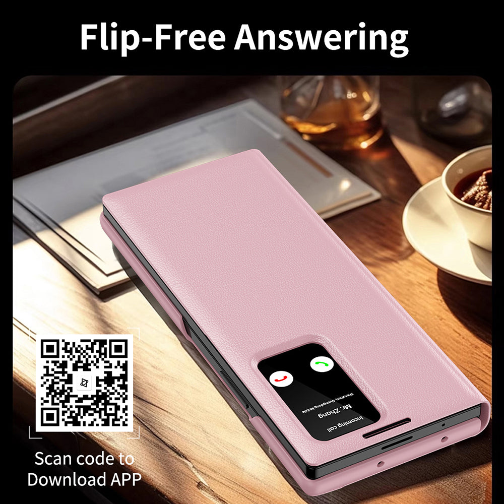 Fodral för Samsung Galaxy Z Fold3 5G F926, Techsuit, SmartView, Rosa