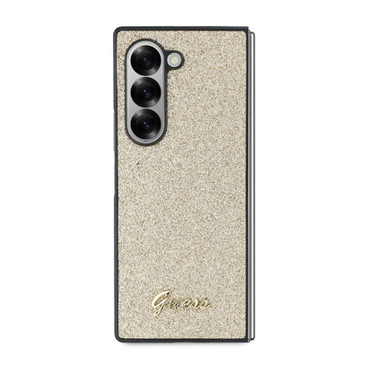 Fodral för Samsung Galaxy Z Fold6 F956, Guess, Glitter Script, Guld