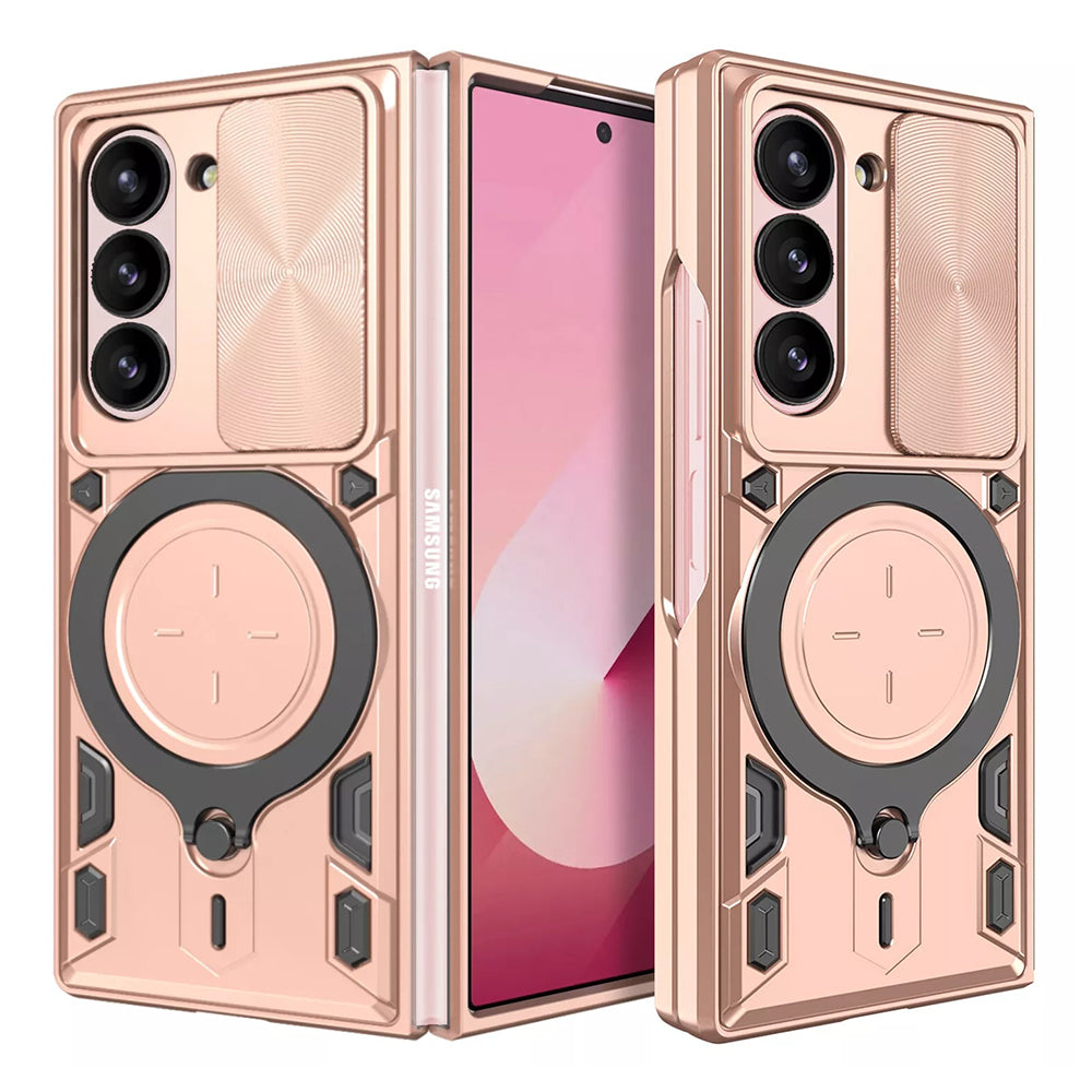 Fodral för Samsung Galaxy Z Fold6 F956, Techsuit, CamGuard Pro, Roséguld