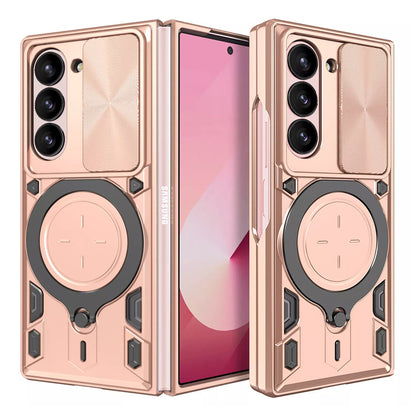 Fodral för Samsung Galaxy Z Fold6 F956, Techsuit, CamGuard Pro, Roséguld