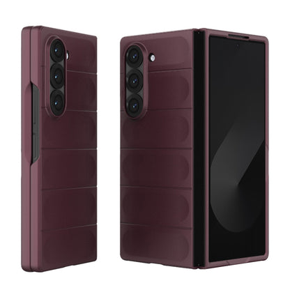 Fodral för Samsung Galaxy Z Fold6 F956, Techsuit, Magic Shield, Vinröd