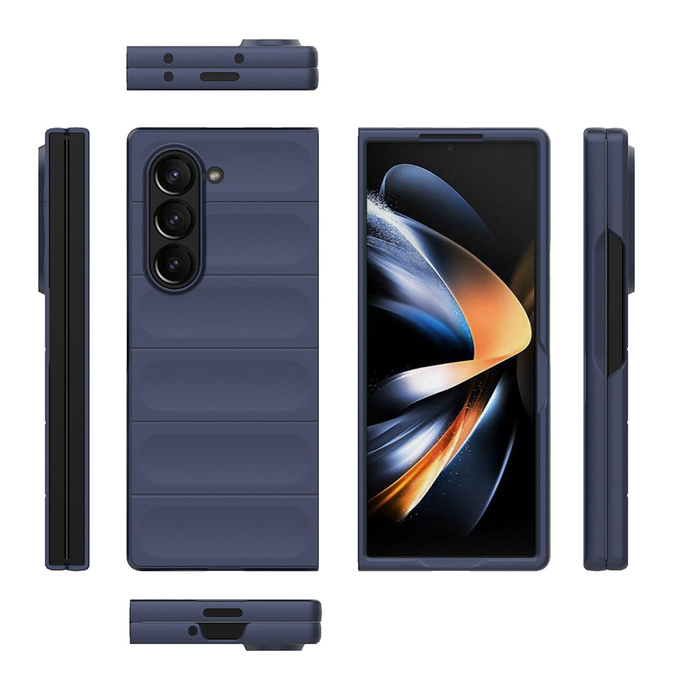 Fodral för Samsung Galaxy Z Fold6 F956, Techsuit, Magic Shield, Vinröd
