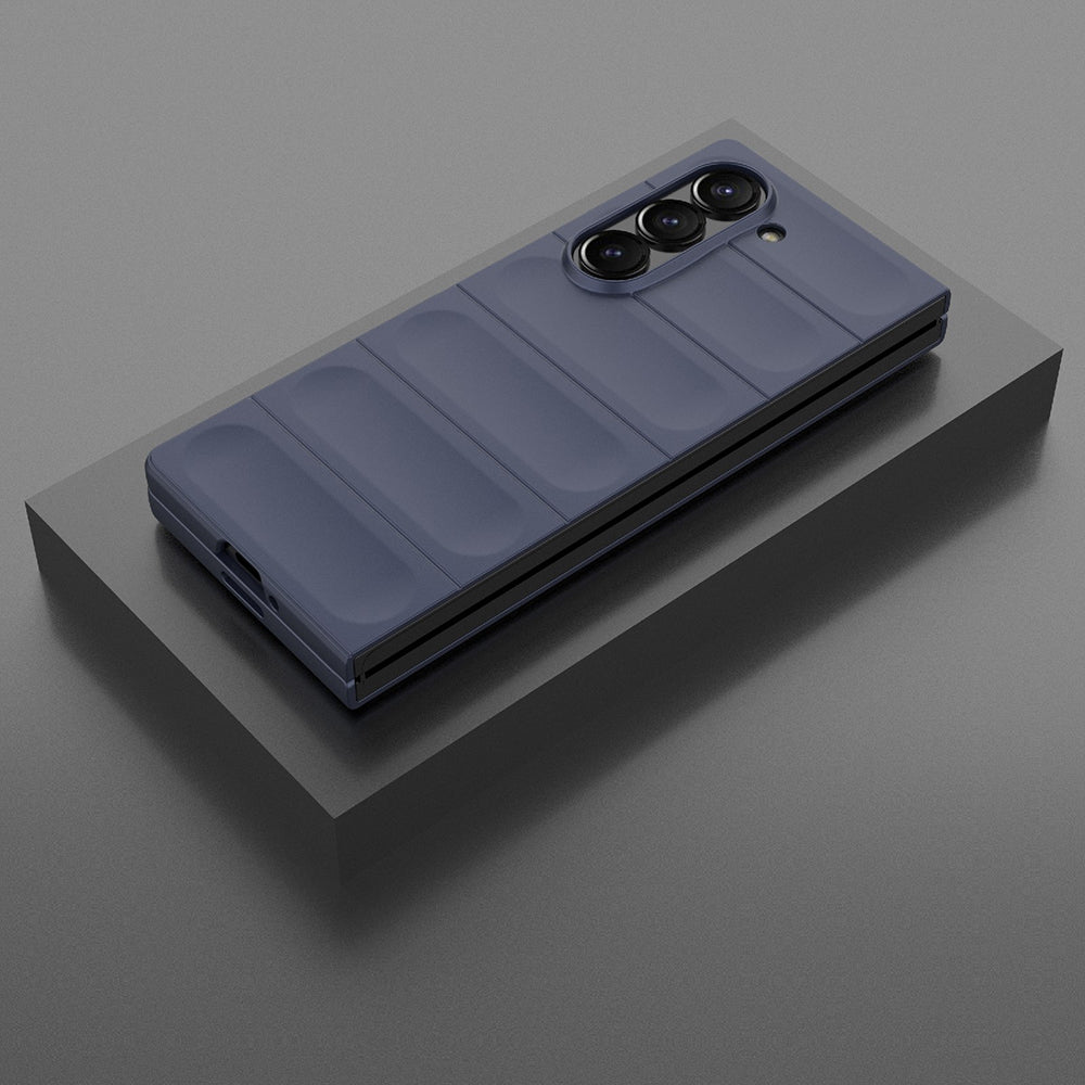 Fodral för Samsung Galaxy Z Fold6 F956, Techsuit, Magic Shield, Vinröd