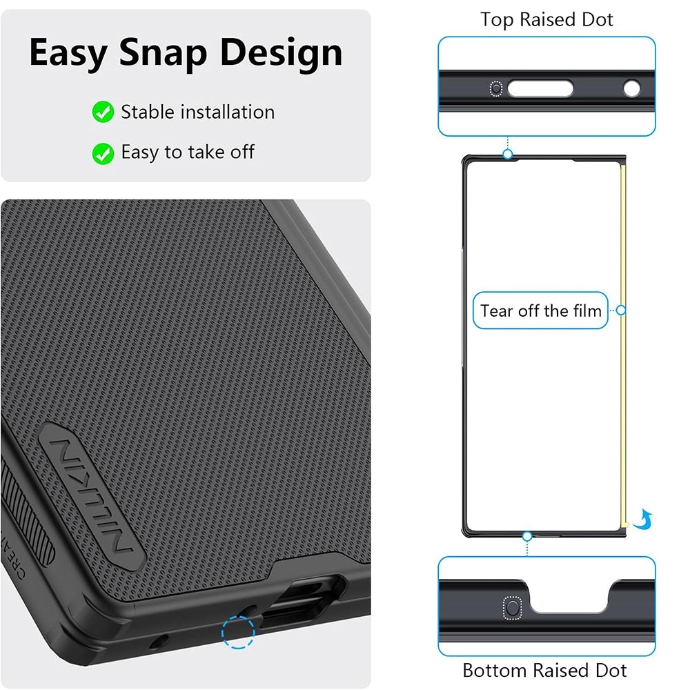 Fodral för Samsung Galaxy Z Fold7 F966, Nillkin, Super Frosted Shield, Svart