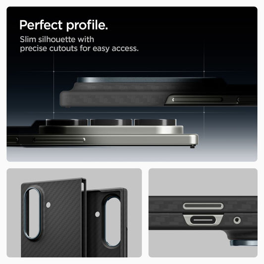 Skyddsfodral för Samsung Galaxy Z Fold7 F966, Spigen, Air Skin, Svart ACS09555