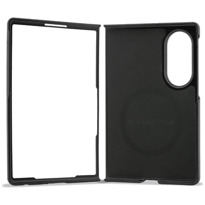Case for Samsung Galaxy Z Fold8 F971, Karl Lagerfeld, Karl & Choupette Head Pin, Black