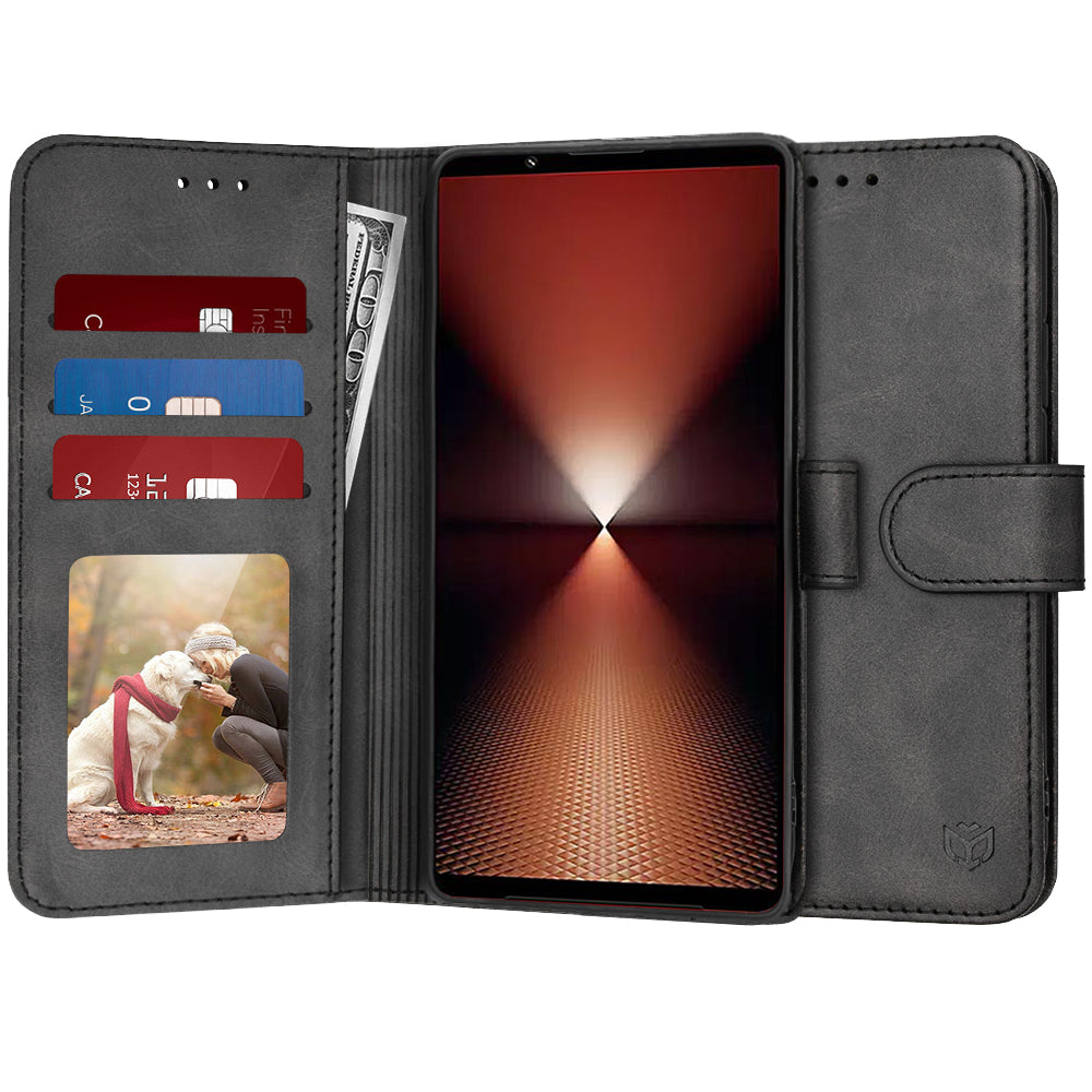 Fodral för Sony Xperia 1 VI, Techsuit, Diary Book, Svart