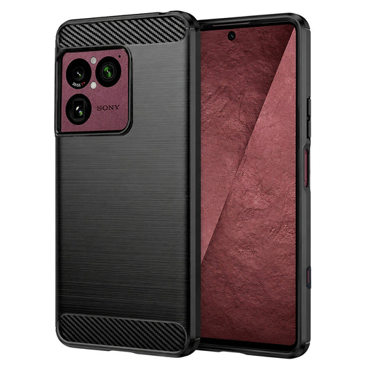 Fodral för Sony Xperia 1 VIII, Techsuit, Kolfiber, Svart