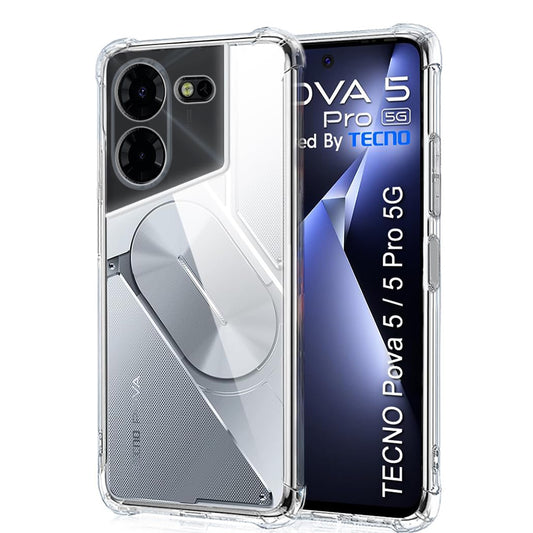 Case for Tecno Pova 5 Pro, Techsuit, Shockproof Clear, Transparent