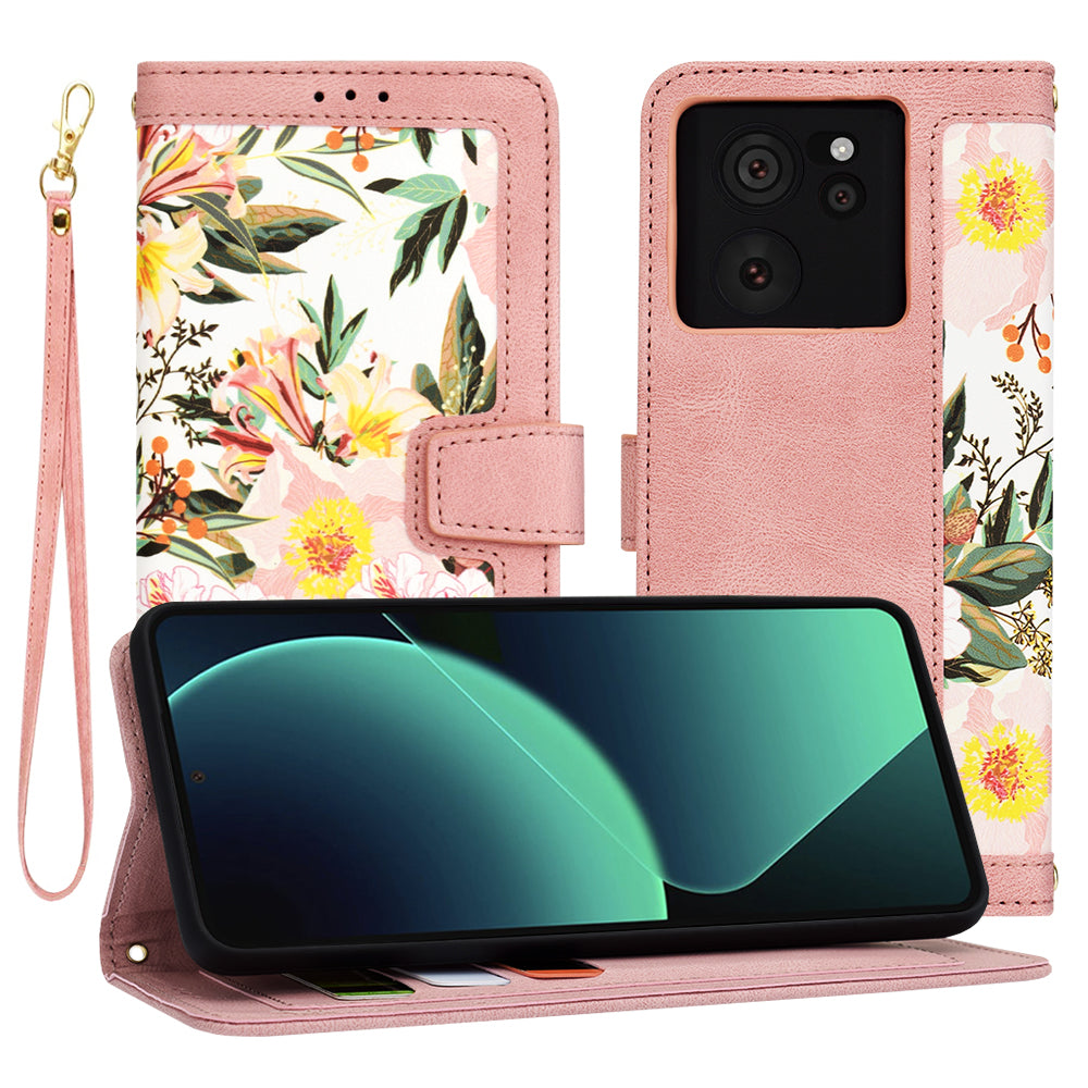 Fodral för Xiaomi 13T Pro / 13T, Techsuit, FlipCraft, Rosa