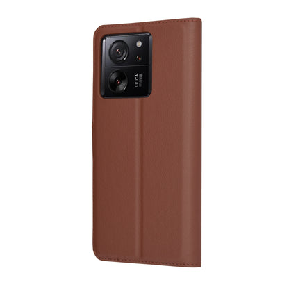 Fodral för Xiaomi 13T Pro / 13T, Techsuit, Leather Folio, Brun