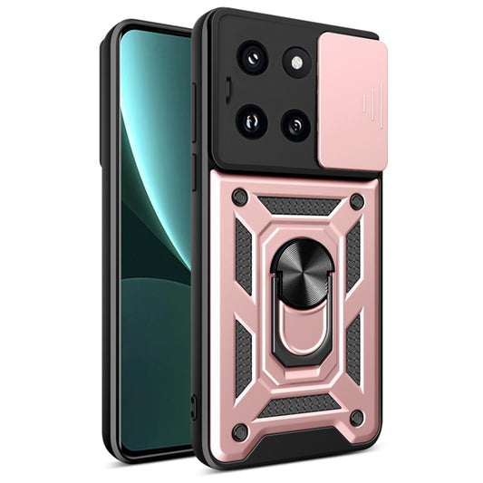 Fodral för Xiaomi 14, Techsuit, CamShield, Rosa