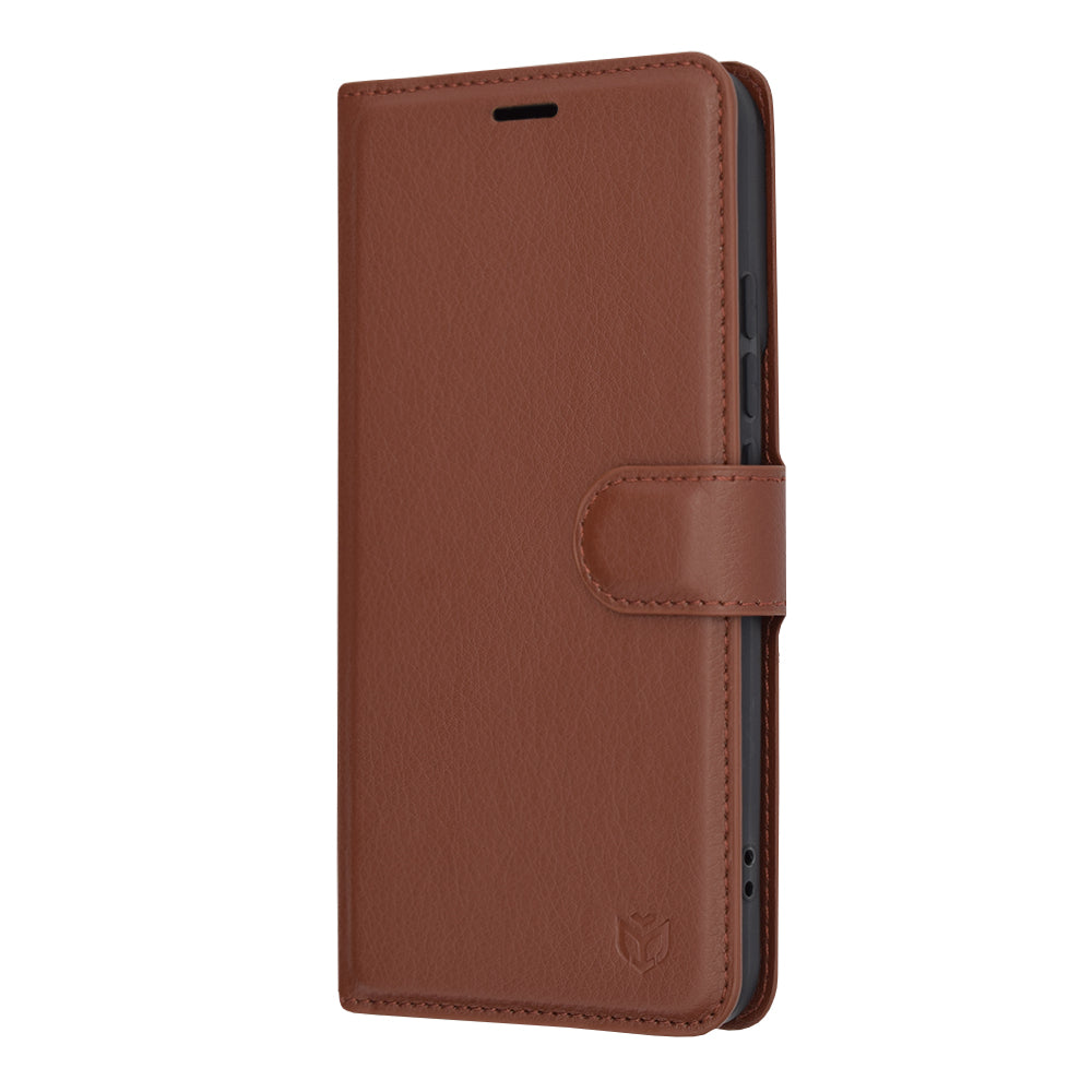 Fodral för Xiaomi 14, Techsuit, Leather Folio, Brun