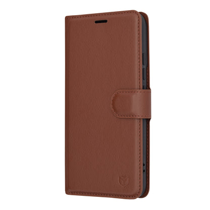 Fodral för Xiaomi 14, Techsuit, Leather Folio, Brun