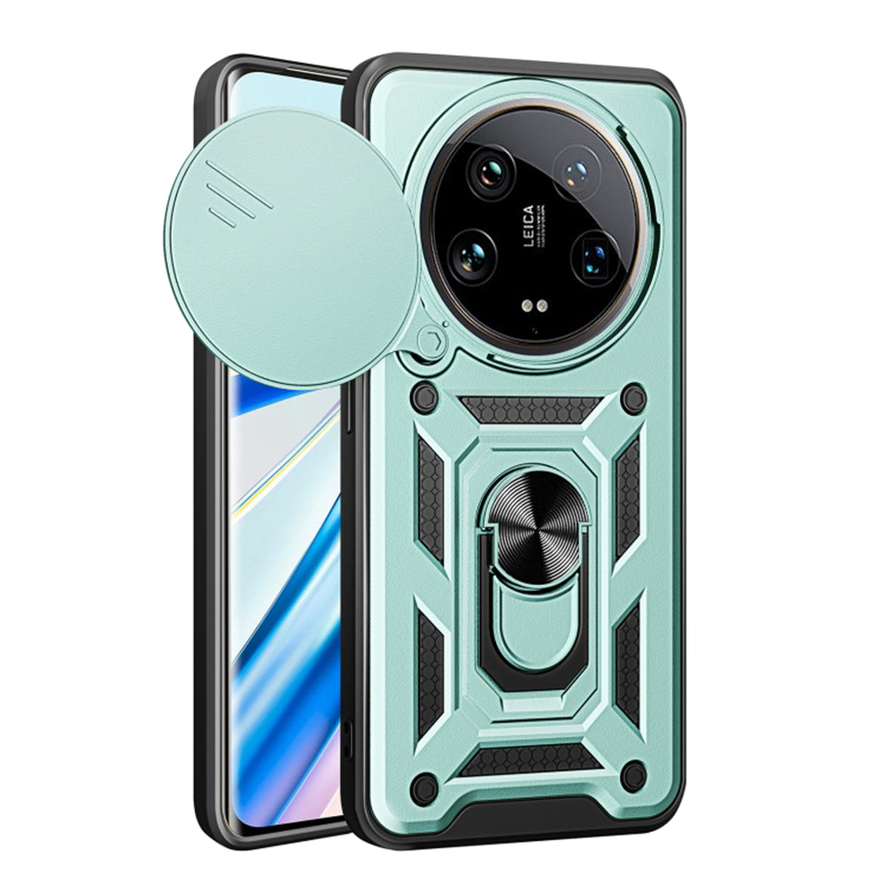 Fodral för Xiaomi 14 Ultra, Techsuit, CamShield, Grön