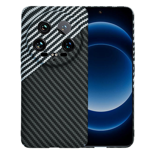 Fodral för Xiaomi 14 Ultra, Techsuit, Carbonite FiberShell, Svart Grå