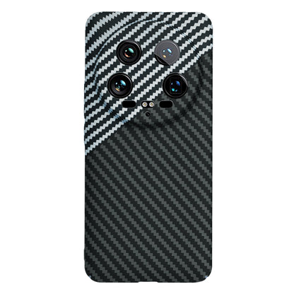 Fodral för Xiaomi 14 Ultra, Techsuit, Carbonite FiberShell, Svart Grå
