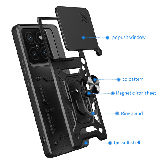 Fodral för Xiaomi 14T, Techsuit, CamShield, Grön