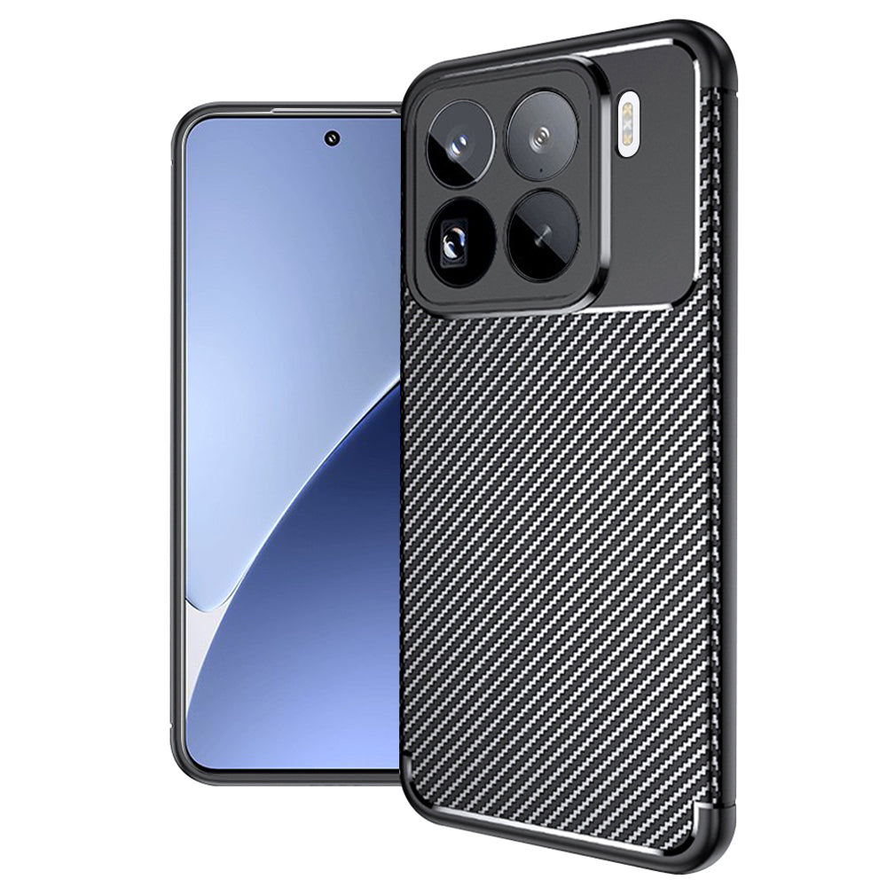 Fodral för Xiaomi 15 Pro, Techsuit, CarbonFiber, Svart