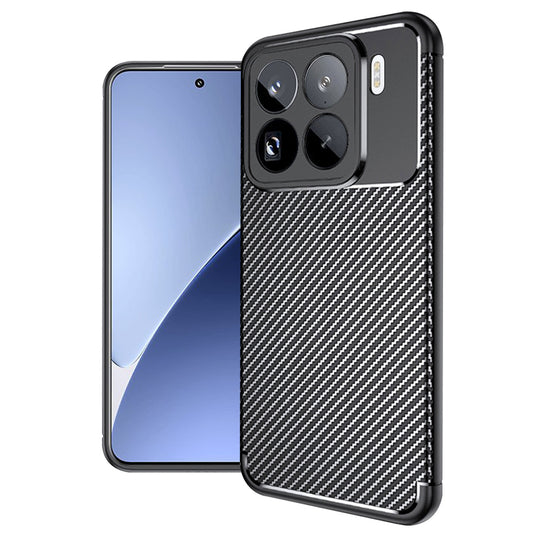 Fodral för Xiaomi 15 Pro, Techsuit, CarbonFiber, Svart