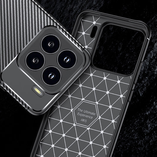 Fodral för Xiaomi 15 Pro, Techsuit, CarbonFiber, Svart