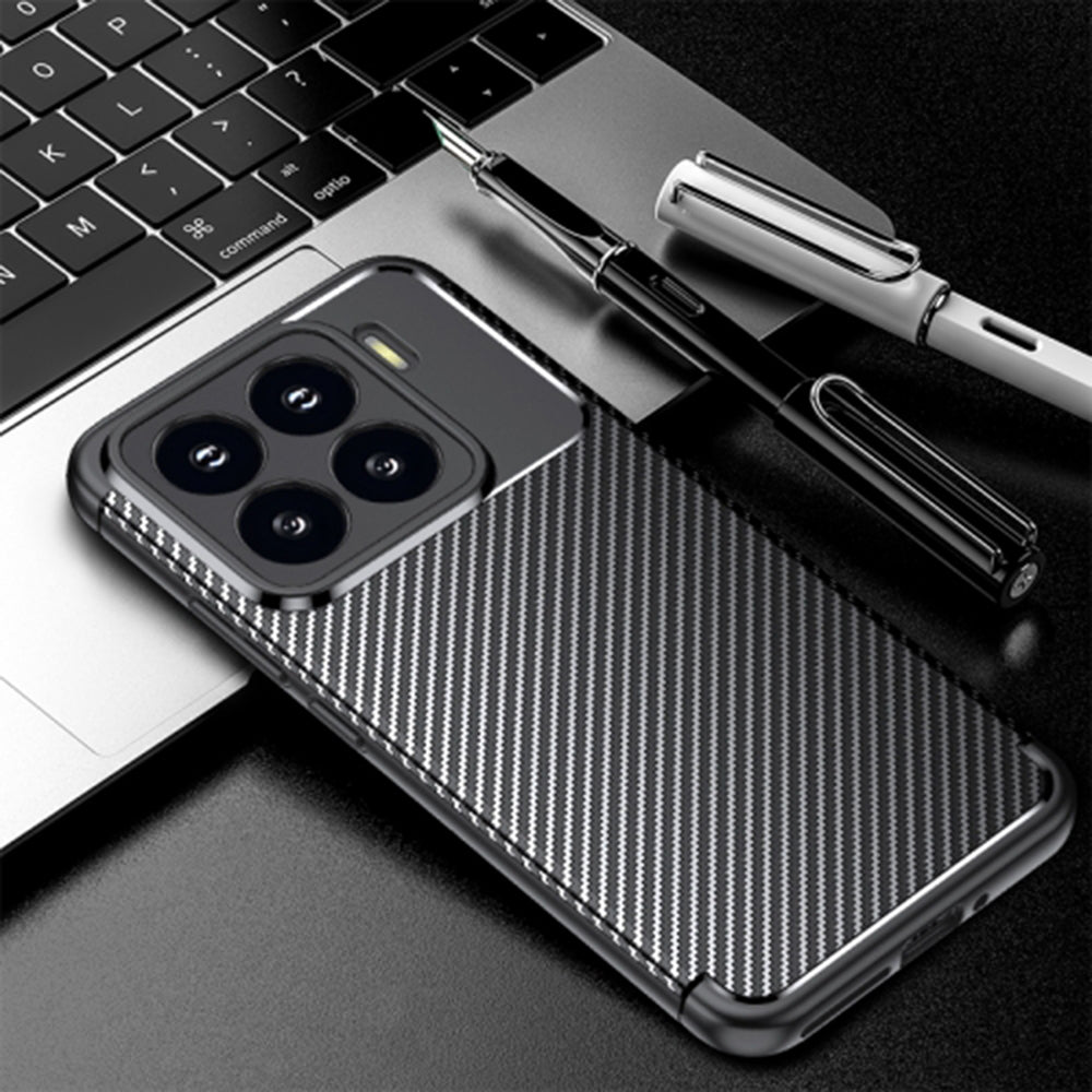 Fodral för Xiaomi 15 Pro, Techsuit, CarbonFiber, Svart