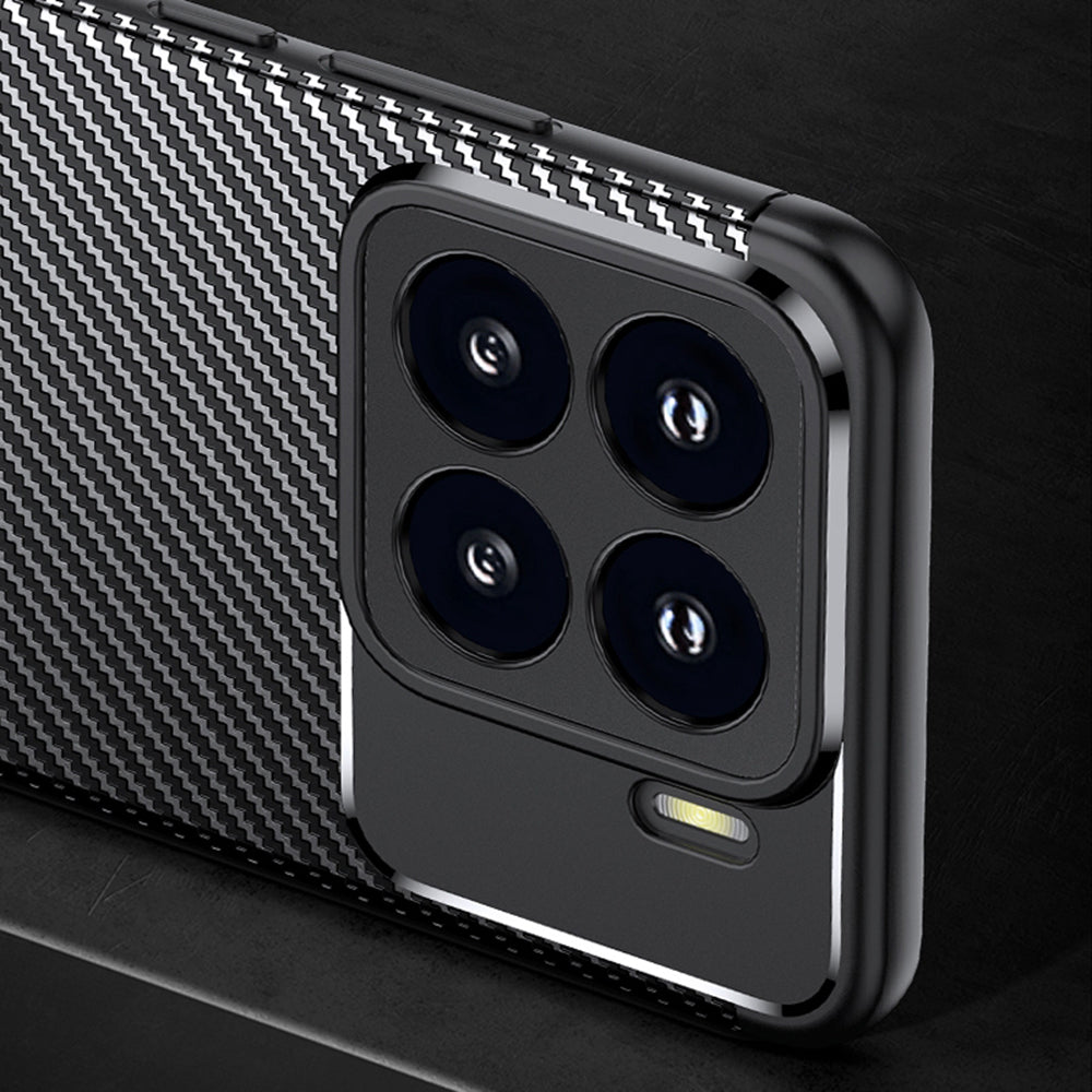 Fodral för Xiaomi 15 Pro, Techsuit, CarbonFiber, Svart