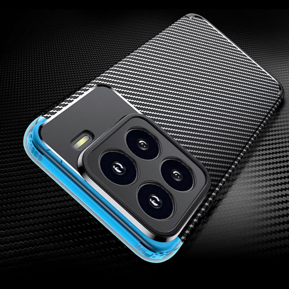 Fodral för Xiaomi 15 Pro, Techsuit, CarbonFiber, Svart