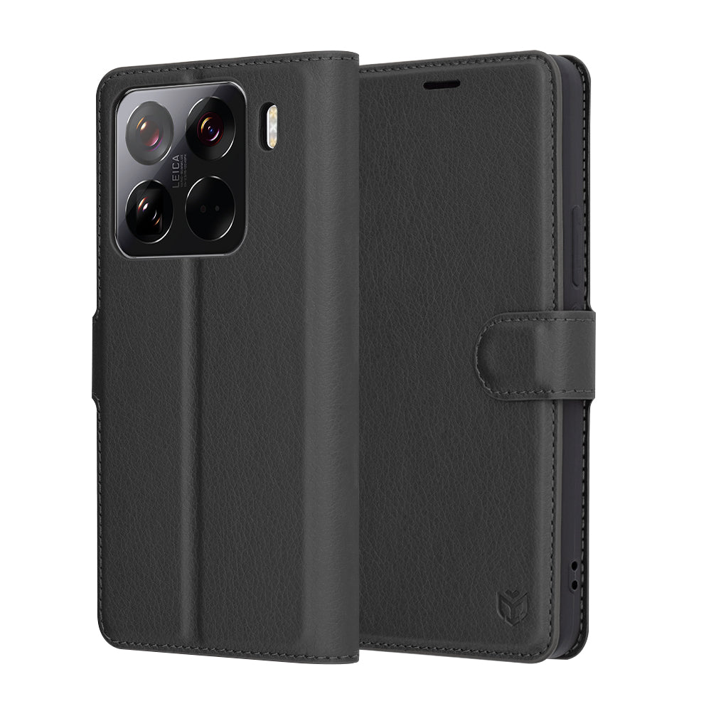 Fodral för Xiaomi 15 Pro, Techsuit, Leather Folio, Svart
