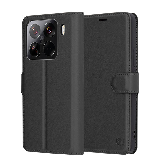 Fodral för Xiaomi 15 Pro, Techsuit, Leather Folio, Svart