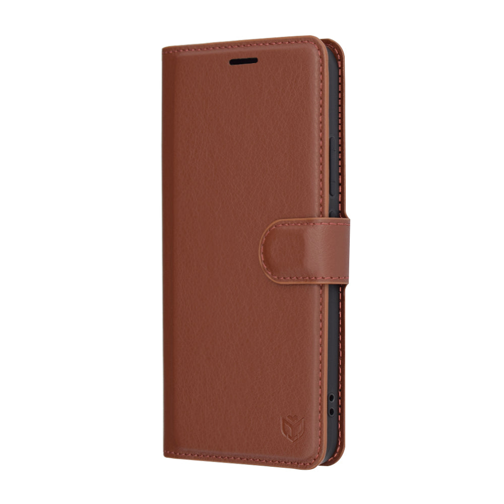 Fodral för Xiaomi 15, Techsuit, Leather Folio, Brun