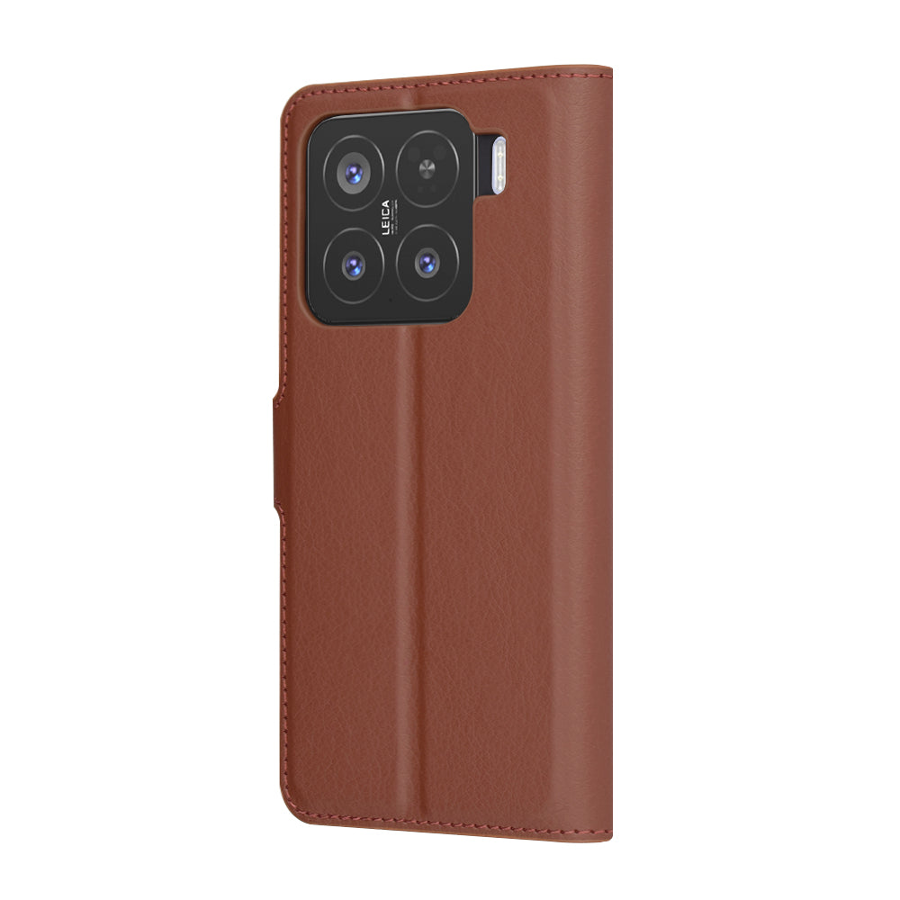 Fodral för Xiaomi 15, Techsuit, Leather Folio, Brun