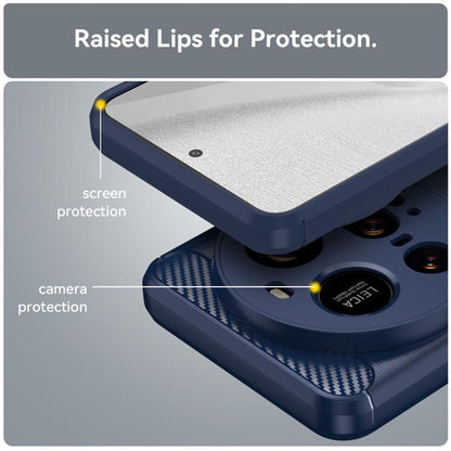 Fodral för Xiaomi 15 Ultra, Techsuit, Kolfiber, Blå