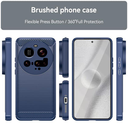 Fodral för Xiaomi 15 Ultra, Techsuit, Kolfiber, Blå