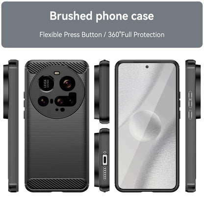 Fodral för Xiaomi 15 Ultra, Techsuit, Kolfiber, Svart