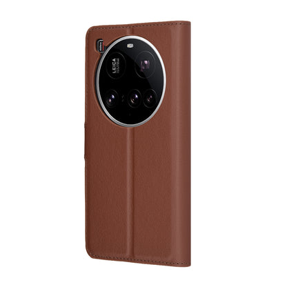 Fodral för Xiaomi 15 Ultra, Techsuit, Leather Folio, Brun