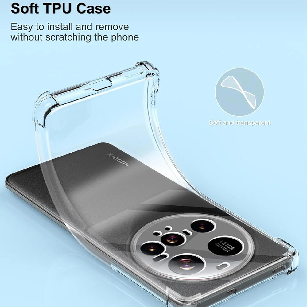 Fodral för Xiaomi 15 Ultra, Techsuit, Stötsäker Klar, Transparent