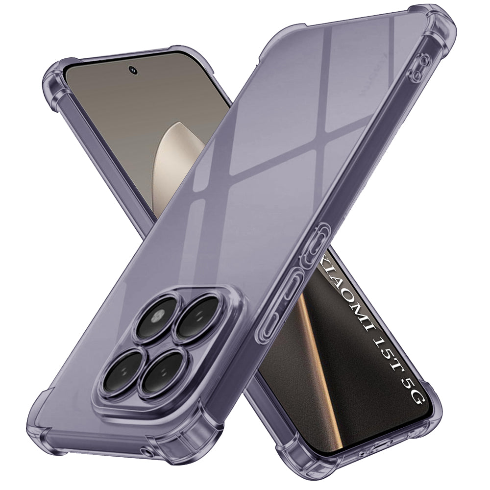 Skyddsfodral för Xiaomi 15T, Techsuit, Stötsäkert genomskinligt, Svart