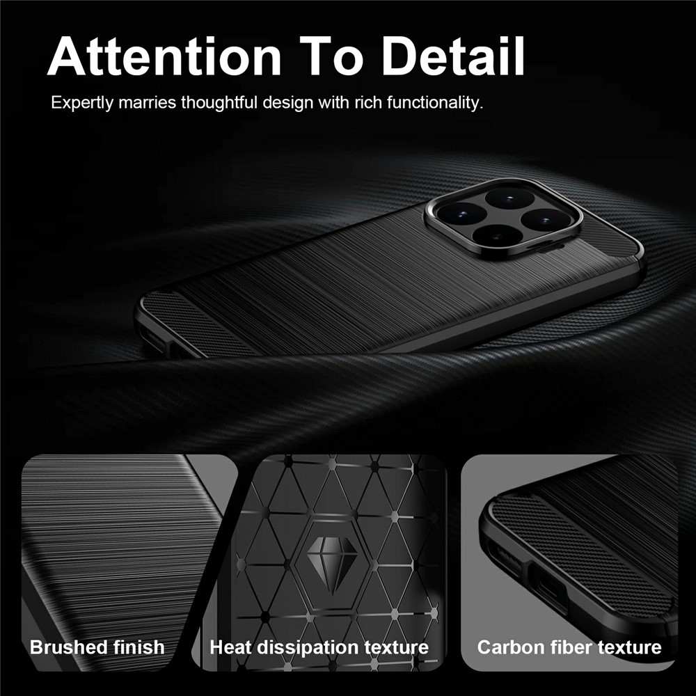 Fodral för Xiaomi 17T, OEM, Carbon Black, Svart