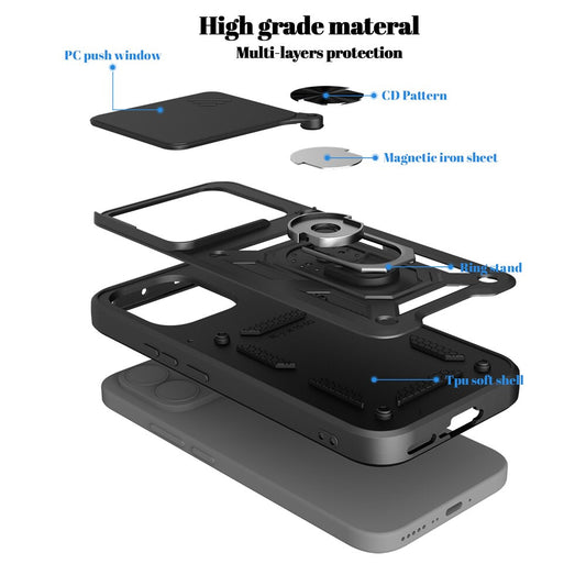 Fodral för Xiaomi 17T, OEM, CamShield, Svart