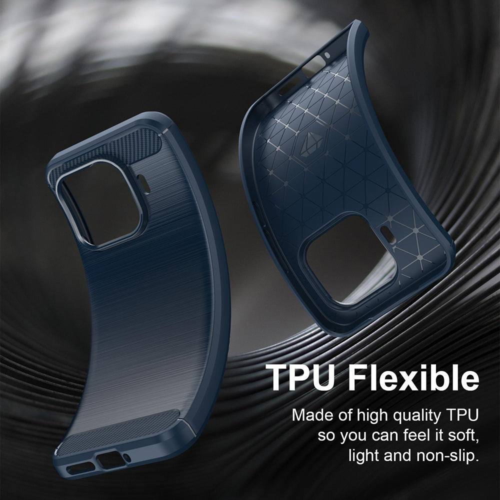 Fodral för Xiaomi 17T Pro, Techsuit, Kolfiber, Blå