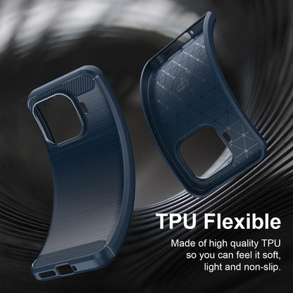 Fodral för Xiaomi 17T Pro, Techsuit, Kolfiber, Blå