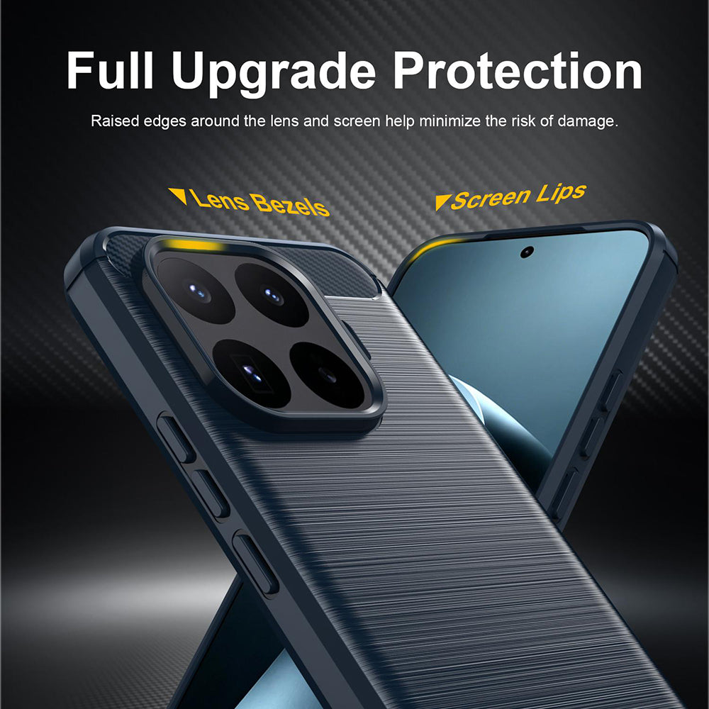Fodral för Xiaomi 17T Pro, Techsuit, Kolfiber, Blå
