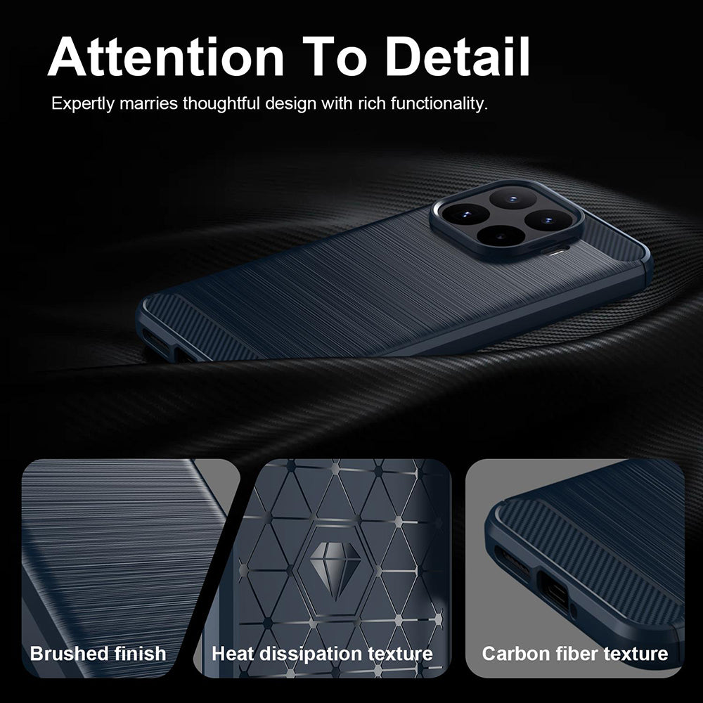 Fodral för Xiaomi 17T Pro, Techsuit, Kolfiber, Blå