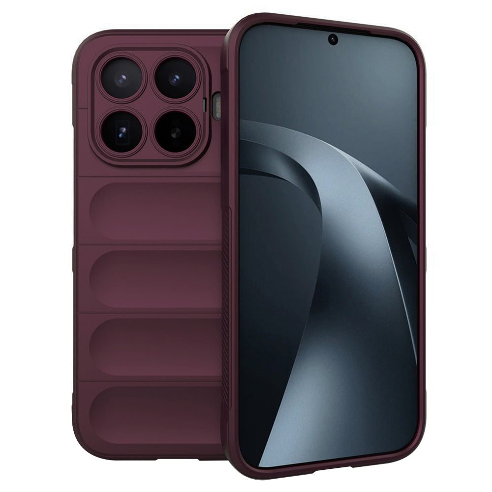 Fodral för Xiaomi 17T, Techsuit, Magic Shield, Vinröd